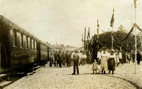 Køge - Ringsted Jernbanen - Fra åbningsdagen 1917, på Ringsted Station