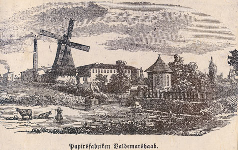Papirsfabriken Valdemarshaab blev opført i 1844