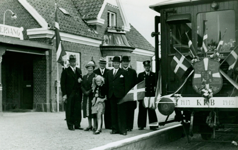 Østervang Station ved Køge Ringsted Jernbanens 25 års jubilæum