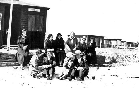 Sommerhusgæster, Solrød Strand, ca 1935
